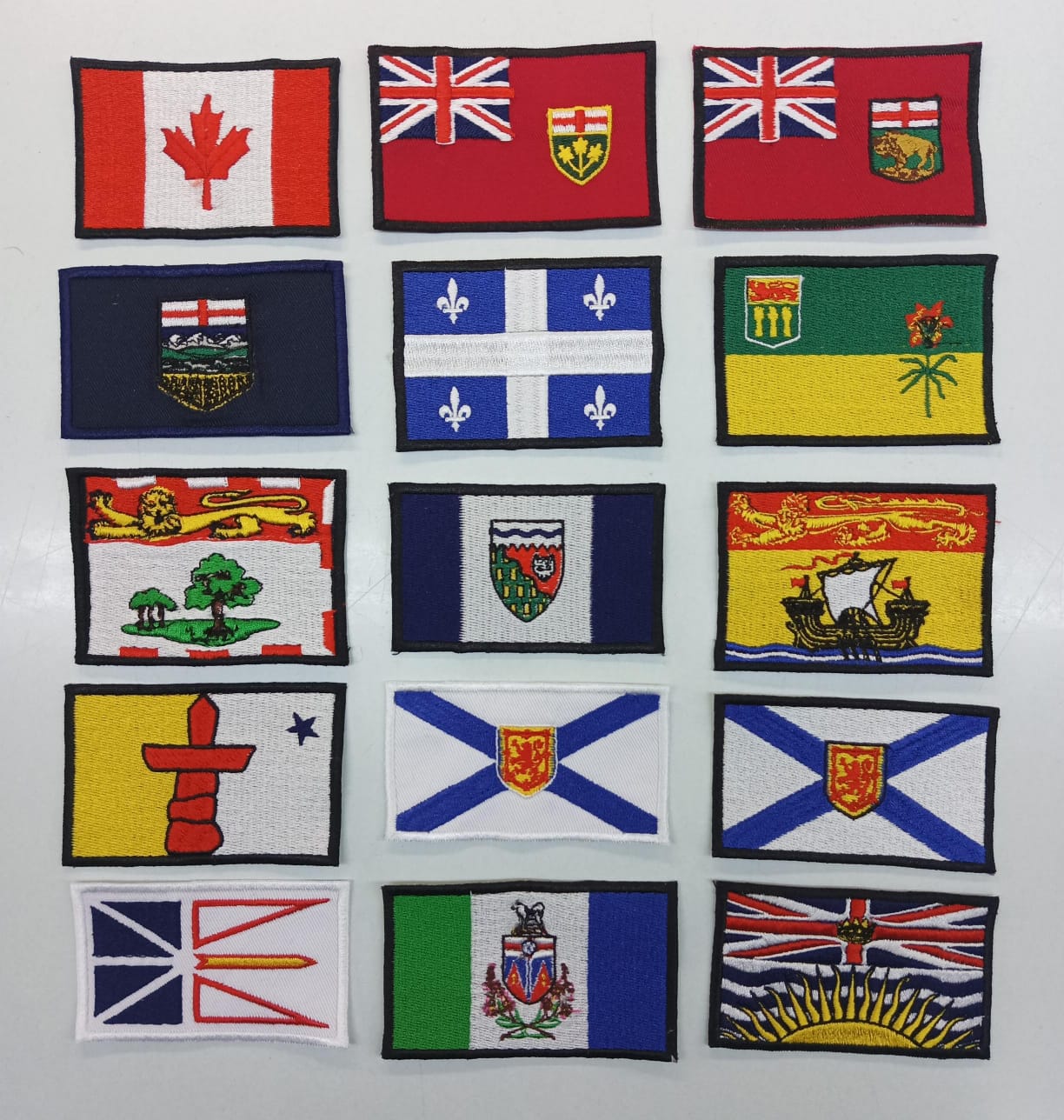 Canadian Provinces & Territories Embroidery Patch.